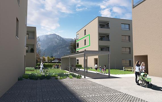 Neubautraum im Hatlerdorf! 2-Zi-Wohnung mit Loggia zu vermieten! Top D8 in Dornbirn